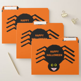 Halloween Black Spider File Folder