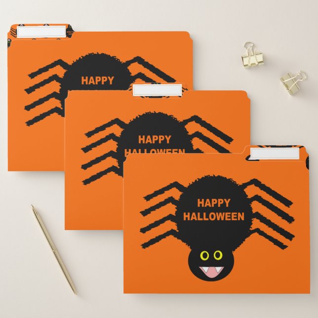 Halloween Black Spider File Folder (Set)