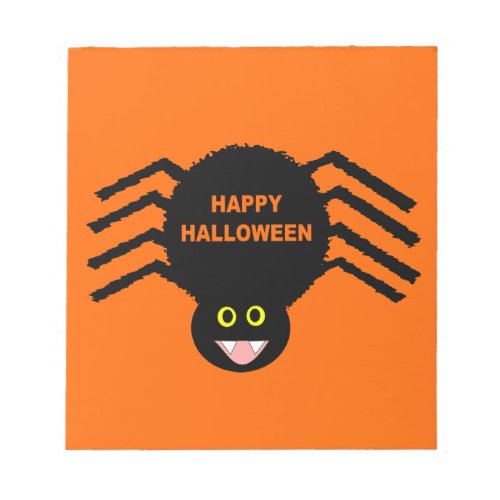 Halloween Black Spider Notepad