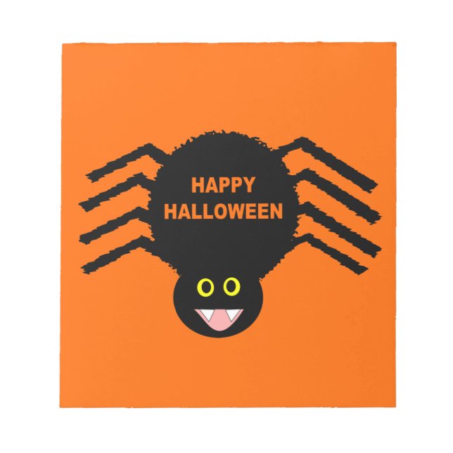 Halloween Black Spider Notepad (Front)