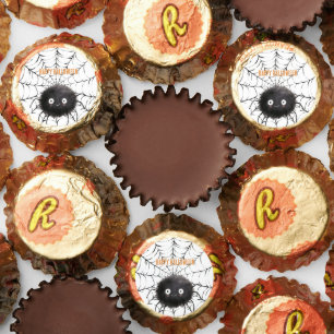 Halloween Black Spider on Web Reese's Peanut Butter Cups