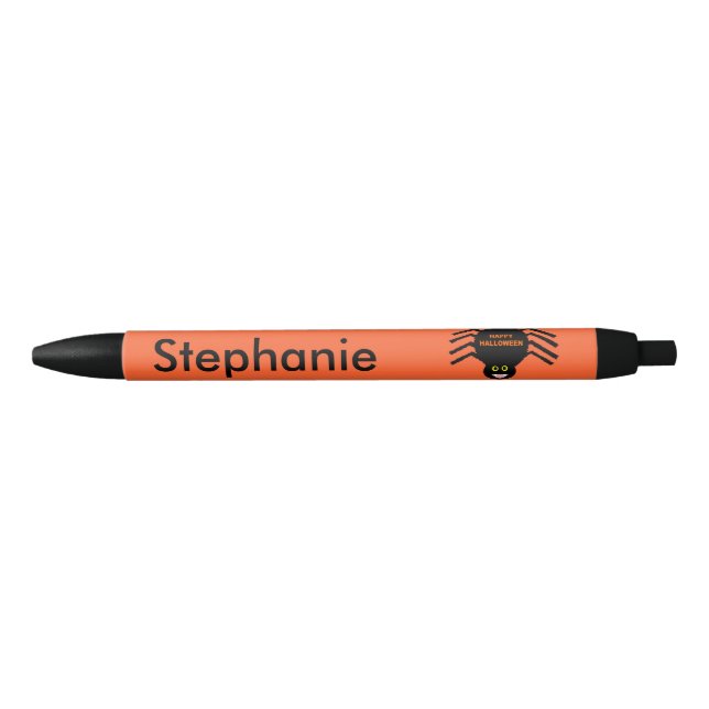 Halloween Black Spider Personalized Pen (Front)