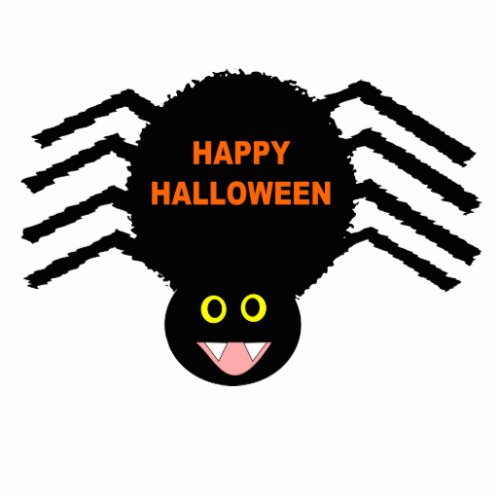 Halloween Black Spider Photo Sculpture