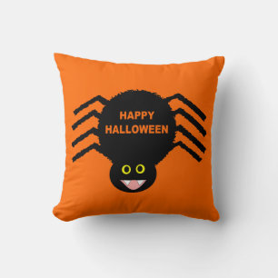 Halloween Black Spider Pillow