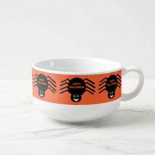 Halloween Black Spider Soup Mug