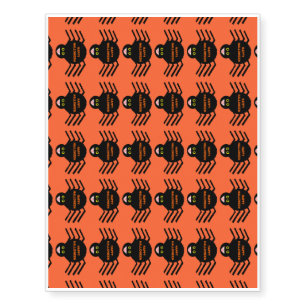 Halloween Black Spider Temporary Tattoo