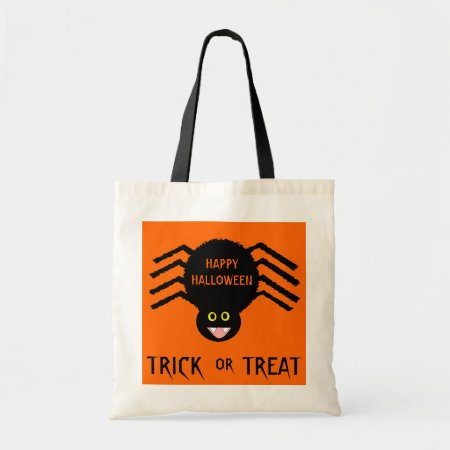 Halloween  Black Spider Trick Or Treat Bag