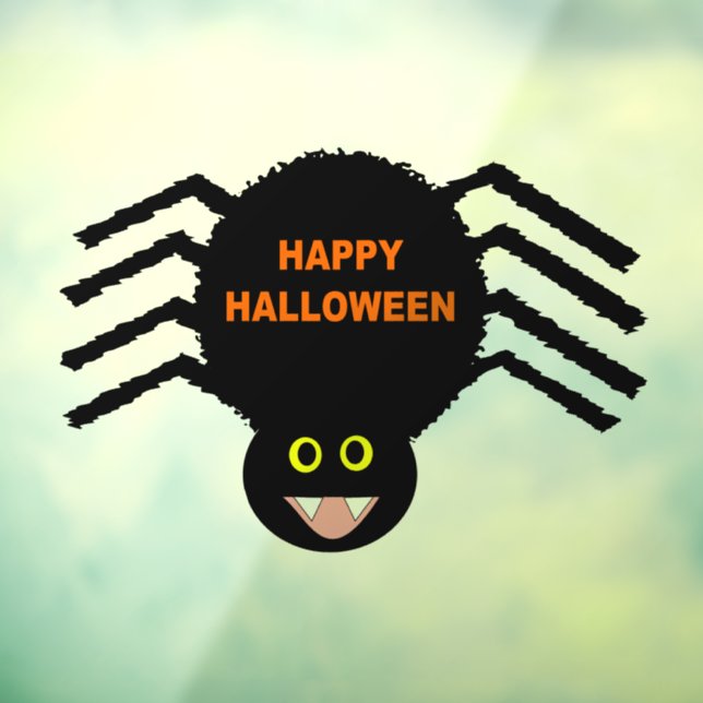 Halloween Black Spider Window Cling (Sheet 3)