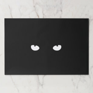 Halloween black spooky ghost eyes funny placemats