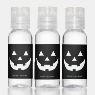 Halloween black white Jack o lantern favors  Hand Sanitizer