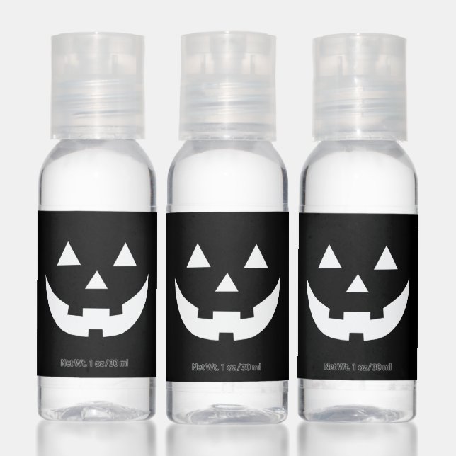 Halloween black white Jack o lantern favors  Hand Sanitizer (Set)