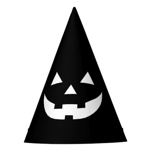 Halloween black white Jack o lantern scary Party Hat