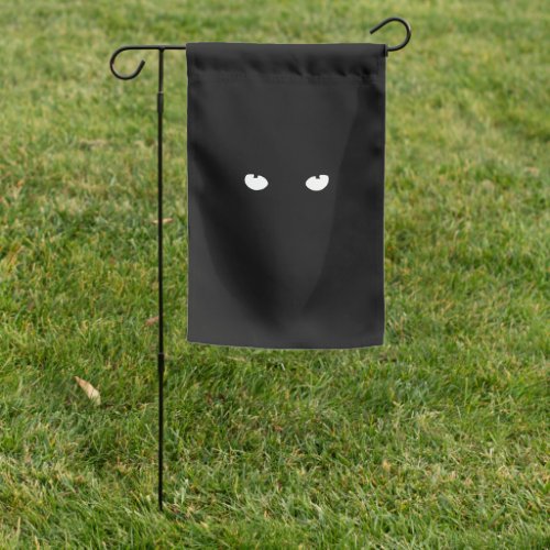 Halloween black white scary ghost eyes spooky garden flag