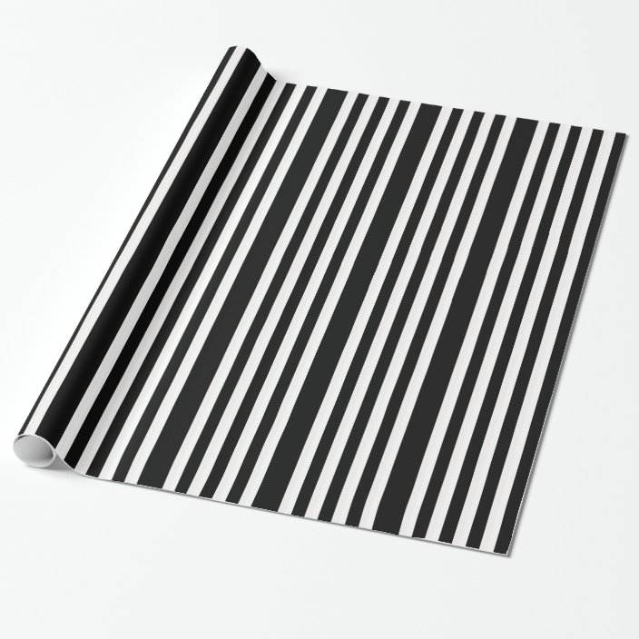 black and white striped gift wrap