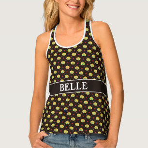 Halloween Black Yellow Minimal Pattern Tank Top