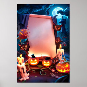 Halloween Blank Invitation Poster Frame #12
