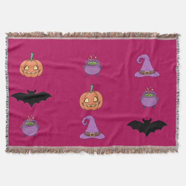 "Halloween Blanket – Cozy Spooky Nights" (Front)