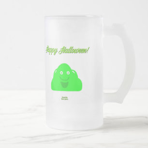 Halloween Blob Large Frosted Glass Mug