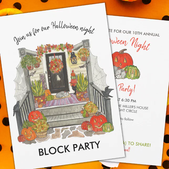 Halloween Block Party Invitation | Zazzle