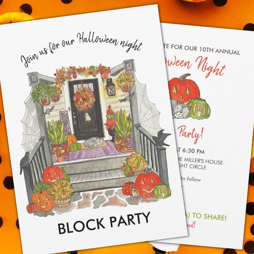 Halloween Block Party Invitation