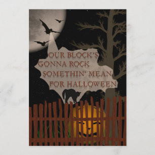 Halloween Block Party Invitation