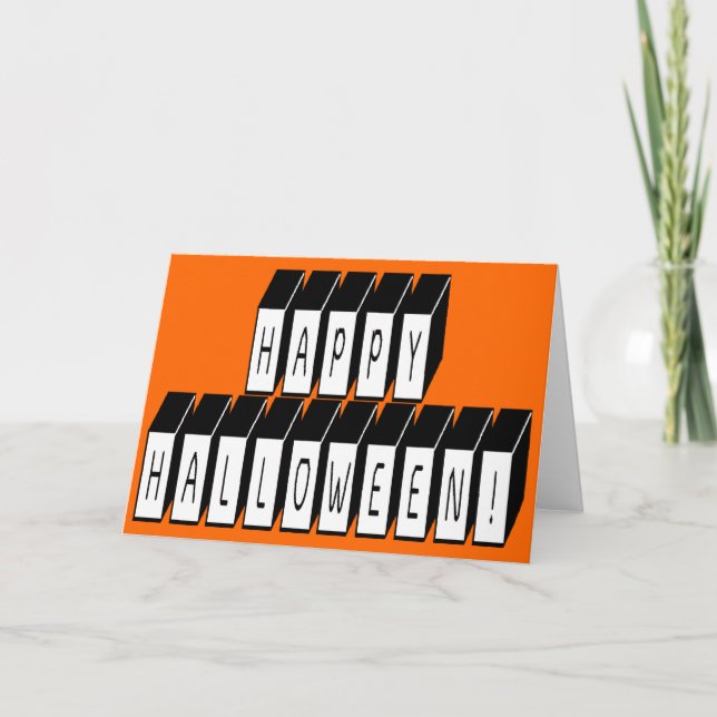 Halloween Block Text Card (Front)