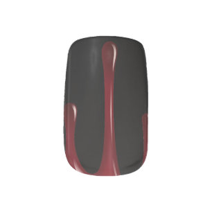 Halloween Blood Drips And Spider Web Minx Nail Art