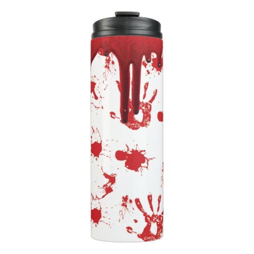 Halloween Blood Drop Creepy Bloody Handprint Thermal Tumbler