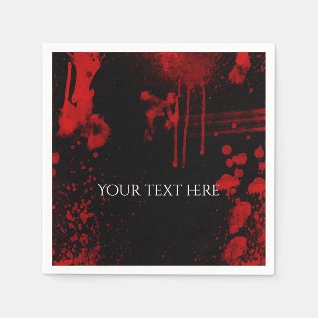 Halloween Blood Splatters Costume Gothic Party Napkins (Front)