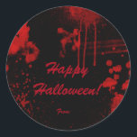 Halloween Blood Splatters Costume Party Favor Classic Round Sticker<br><div class="desc">Halloween Blood Splatters Costume Party Favor Stickers. Matching invitations available.</div>