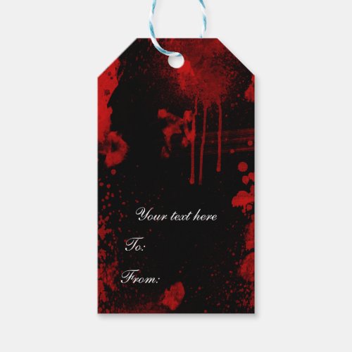 Halloween Blood Splatters Costume Party Gothic Gift Tags