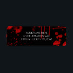 Halloween Blood Splatters Costume Party Invitation Label<br><div class="desc">Halloween Blood Splatters Costume Party Invitation Label. Customize with any text. Matching items available.</div>