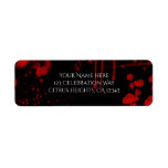 Halloween Blood Splatters Costume Party Invitation Label<br><div class="desc">Halloween Blood Splatters Costume Party Invitation Label. Customize with any text. Matching items available.</div>