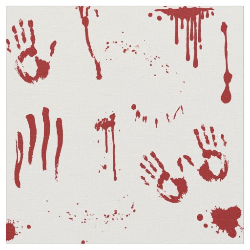 Halloween Bloody Handprints and Blood Splatter Fabric