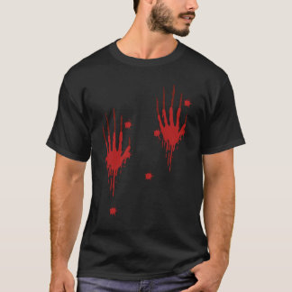 "Halloween Bloody Hands T-Shirt – Scary Blood Spla