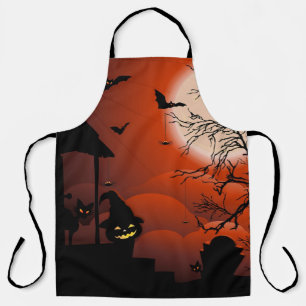 Halloween Bloody Moonlight Nightmare Apron