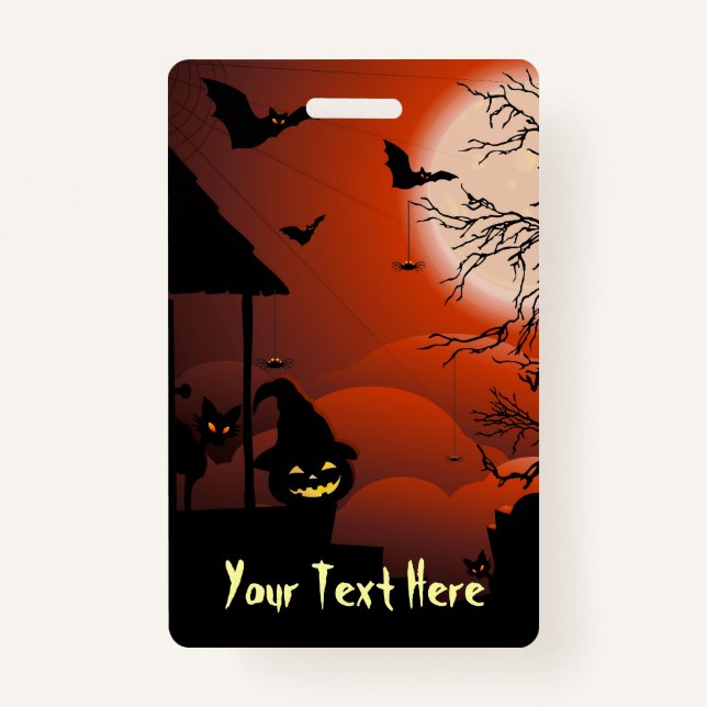 Halloween Bloody Moonlight Nightmare Badge (Front)