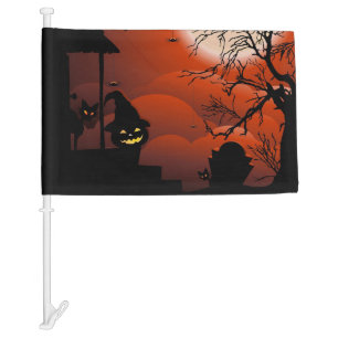 Halloween Bloody Moonlight Nightmare Car Flag