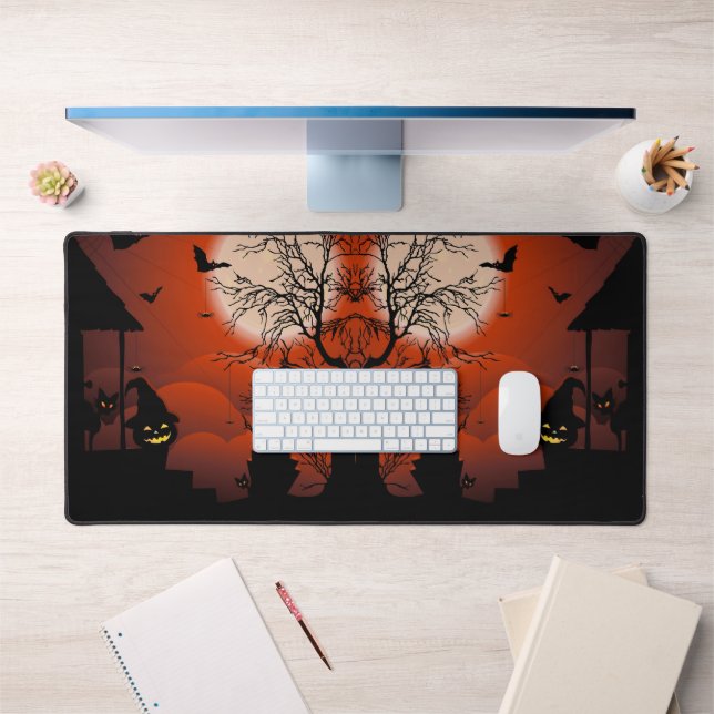 Halloween Bloody Moonlight Nightmare Desk Mat (Office 1)