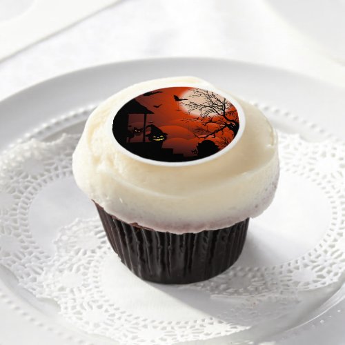 Halloween Bloody Moonlight Nightmare Edible Frosting Rounds