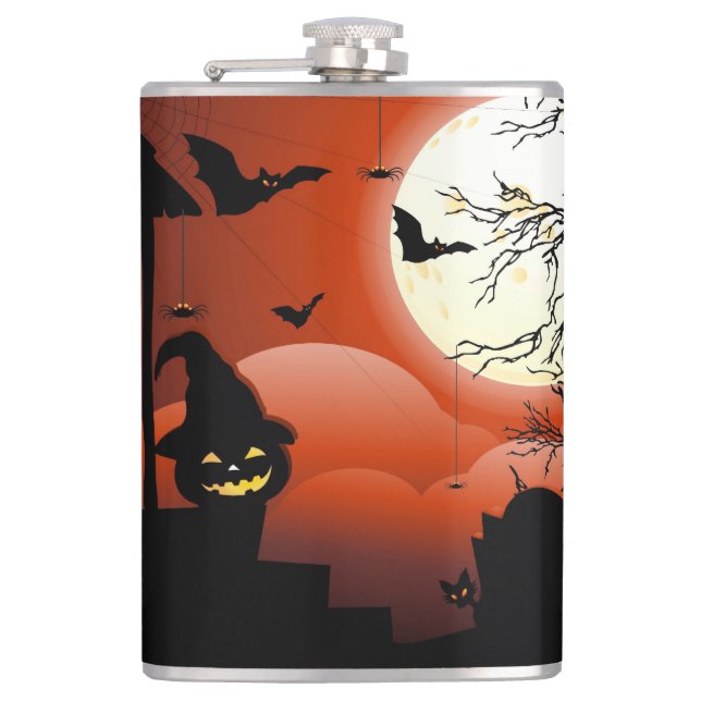 Halloween Bloody Moonlight Nightmare Flask (Front)