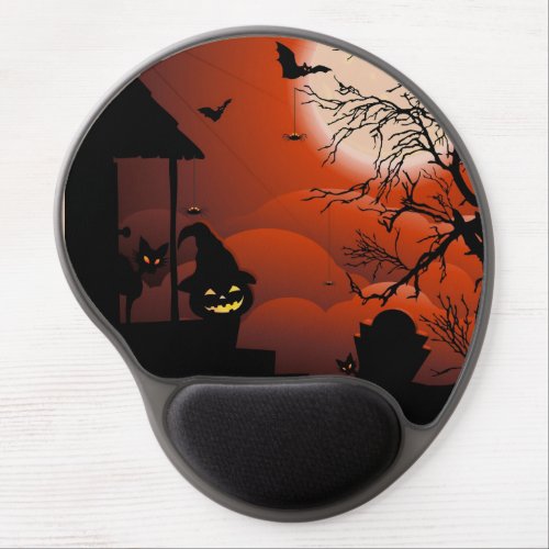 Halloween Bloody Moonlight Nightmare Gel Mouse Pad