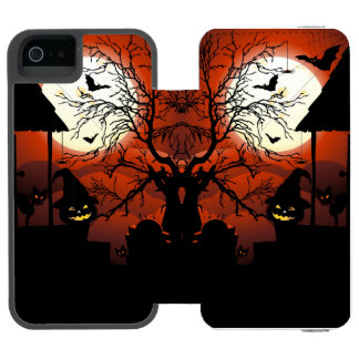 Halloween Bloody Moonlight Nightmare iPhone SE/5/5s Wallet Case