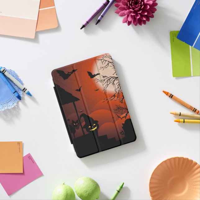 Halloween Bloody Moonlight Nightmare iPad Mini Cover (In Situ)