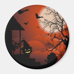 Halloween Bloody Moonlight Nightmare Magnet