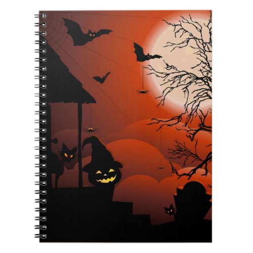 Halloween Bloody Moonlight Nightmare Notebook