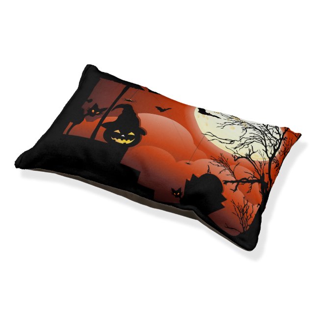 Halloween Bloody Moonlight Nightmare Pet Bed (Angled)