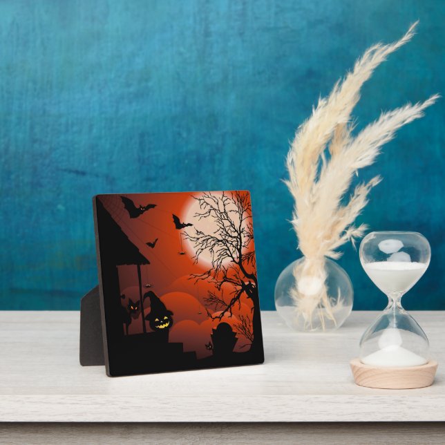 Halloween Bloody Moonlight Nightmare Plaque (Insitu)
