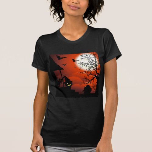 Halloween Bloody Moonlight Nightmare T_Shirt