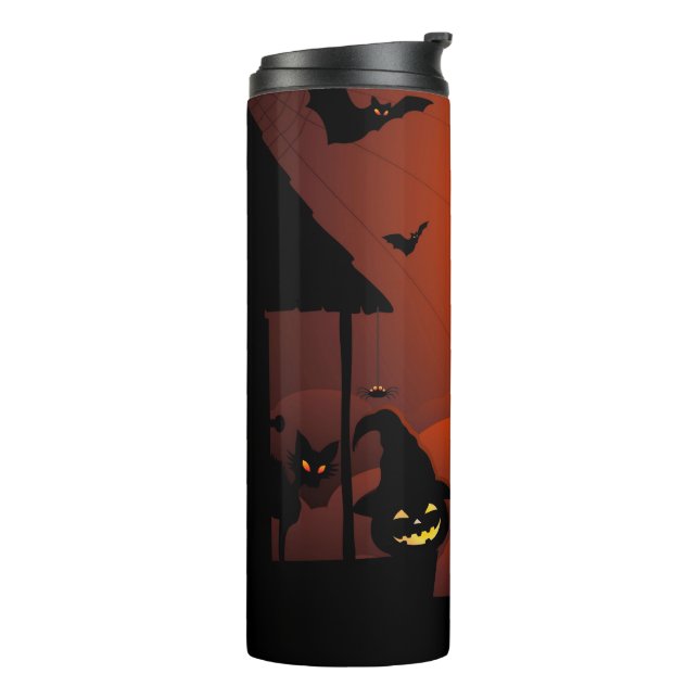 Halloween Bloody Moonlight Nightmare Thermal Tumbler (Rotated Left)